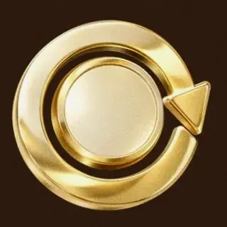 Gold circular arrow — SuperSpin