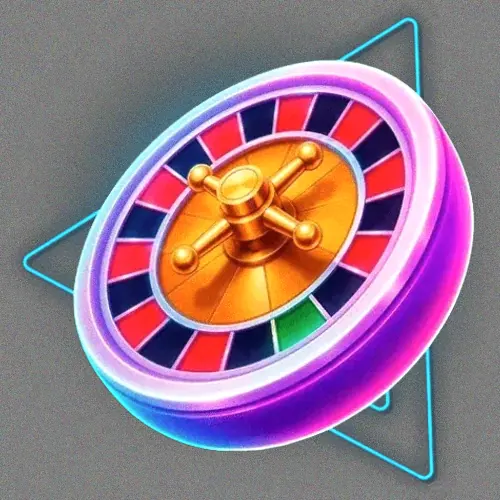 Neon roulette wheel