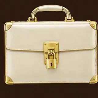 Locked leather briefcase — SuperSpin