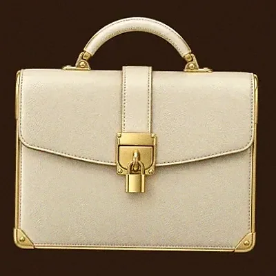 Locked leather briefcase — SuperSpin