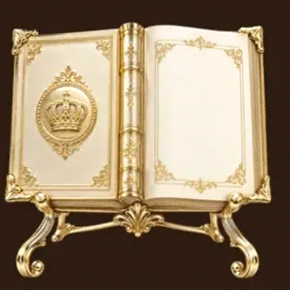 Ornate open book — SuperSpin