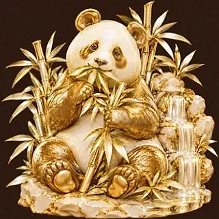 Panda eating bamboo — SuperSpin